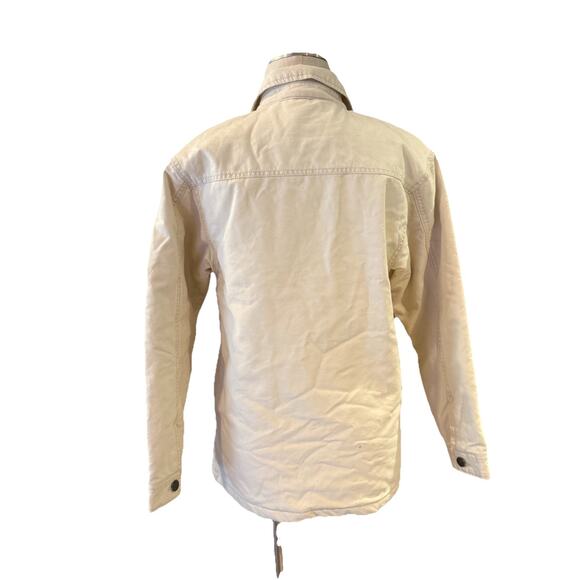 Alpine Design Women’s XS Quilted Chore Coat Natural Khaki Organic Cotton - Picture 3 of 13